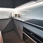 Modern Central Riga Apartment With Balcony, Gym Access, Dedicated Parking, Kitchen & Ac